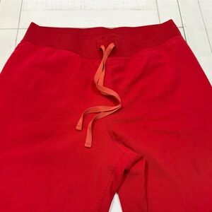 Figs size LP Large PetiteVibrant Red Drawstring scrub pants
